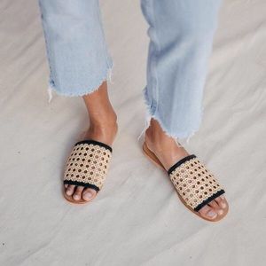 St Agni ratton/leather sandals